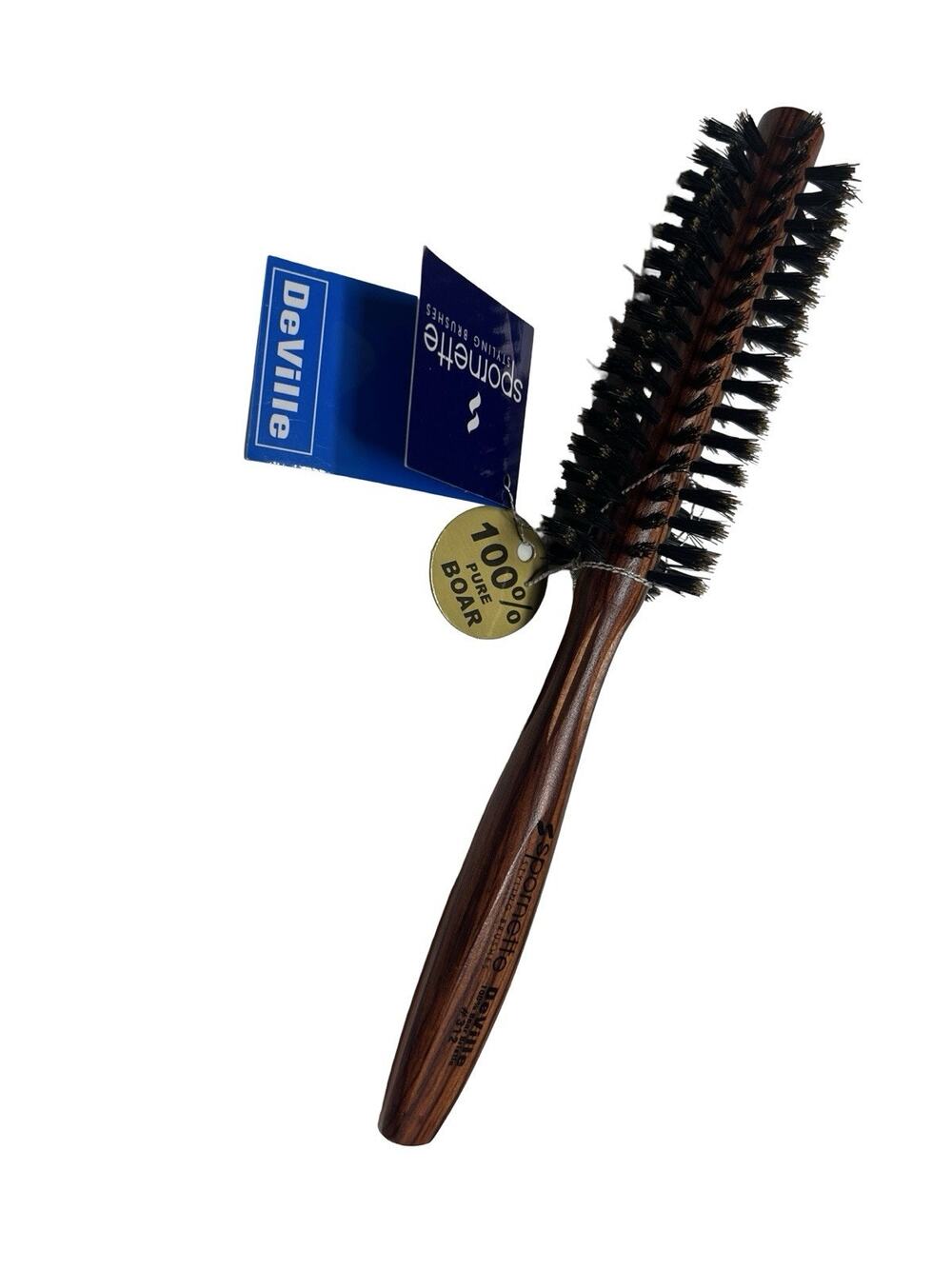 Spornette Deville Boar Bristle Round Brush For Women 1.5" Round Hair Brush NWT